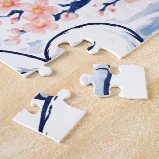 Serene Fox & Mount Fuji – Japanese Spring Legpuzzel (Zijkant)