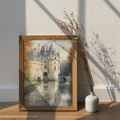 Serene Franse kasteel Waterverf Poster |
