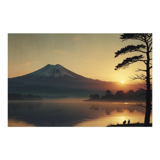 Serene Fuji Landschapsmuurkunst Foto Afdruk (Voorkant)