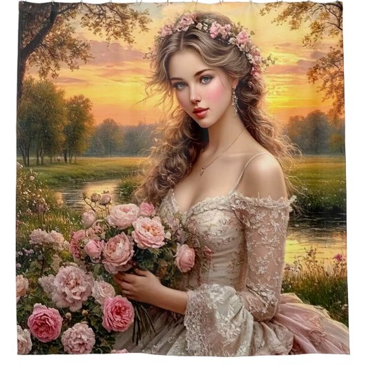 Serene Garden Beauty Douchegordijn (Voorkant)