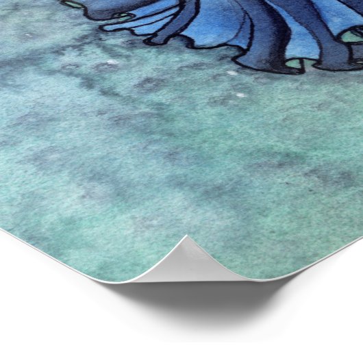 Serene Garden Fairy Fantasy Waterverf Kunst Poster (Hoek)