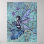 Serene Garden Fairy Fantasy Waterverf Kunst Poster (Voorkant)