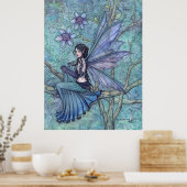 Serene Garden Fairy Fantasy Waterverf Kunst Poster (Keuken)