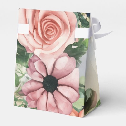 Serene Garden Krans: Pastel Floral Elegance Bedankdoosjes (Achterkant)