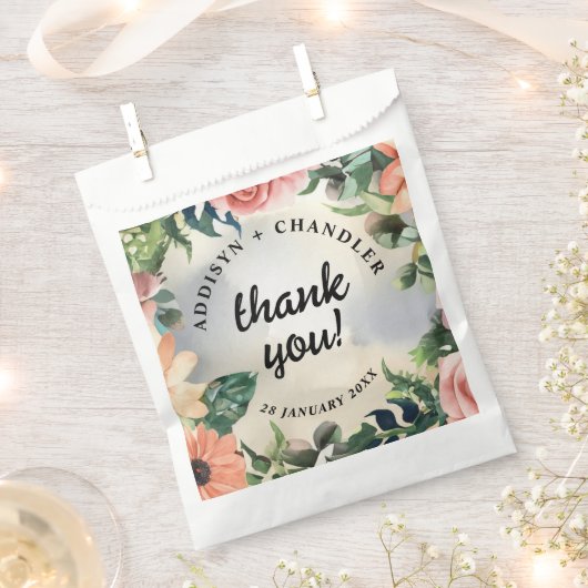 Serene Garden Krans: Pastel Floral Elegance Bedankzakje (Geknipt)