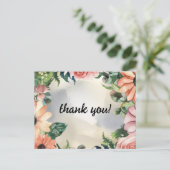 Serene Garden Krans: Pastel Floral Elegance Briefkaart (Staand voorkant)