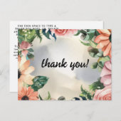 Serene Garden Krans: Pastel Floral Elegance Briefkaart (Voorkant / Achterkant)