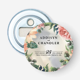 Serene Garden Krans: Pastel Floral Elegance Button Flesopener