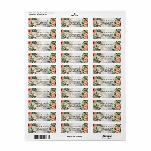 Serene Garden Krans: Pastel Floral Elegance Etiket (Full Sheet)