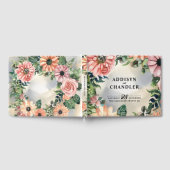 Serene Garden Krans: Pastel Floral Elegance Gastenboek (Volledig)