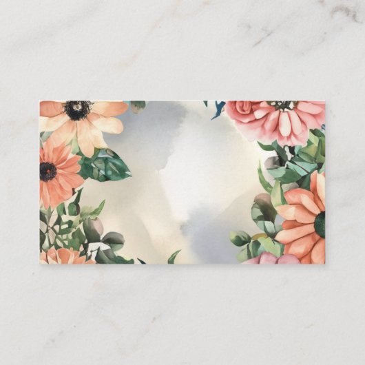 Serene Garden Krans: Pastel Floral Elegance Informatiekaartje (Achterkant)