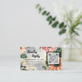 Serene Garden Krans: Pastel Floral Elegance Informatiekaartje (Staand voorkant)