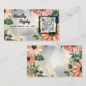 Serene Garden Krans: Pastel Floral Elegance Informatiekaartje (Voorkant / Achterkant)