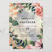 Serene Garden Krans: Pastel Floral Elegance Kaart (Voorkant / Achterkant)