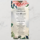 Serene Garden Krans: Pastel Floral Elegance Programmakaart (Voorkant / Achterkant)