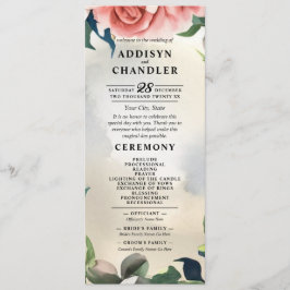 Serene Garden Krans: Pastel Floral Elegance Programmakaart