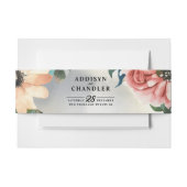 Serene Garden Krans: Pastel Floral Elegance Uitnodigingen Wikkel (Voorkant Voorbeeld)