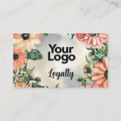 Serene Garden Wreath Pastel Floral Elegant Informatiekaartje (Achterkant)
