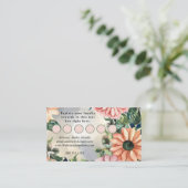 Serene Garden Wreath Pastel Floral Elegant Informatiekaartje (Staand voorkant)