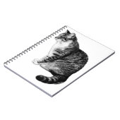 Serene Gestreepte Tabby Cat Ink Art Notitieboek (Linkerzijde)