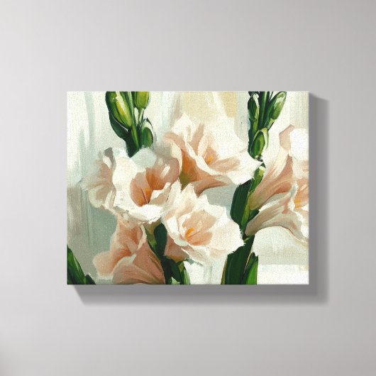 Serene Gladiolus Blooms Canvas Afdruk (Voorkant)