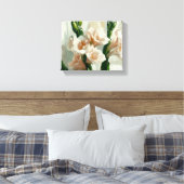 Serene Gladiolus Blooms Canvas Afdruk (Insitu (Slaapkamer))