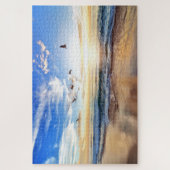 Serene Golden Ocean Sunrise Birds Puzzle Legpuzzel (Verticaal)