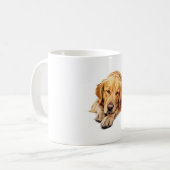Serene Golden Retriever Rust - Vreedzame Hondenkun Koffiemok (Voorkant links)