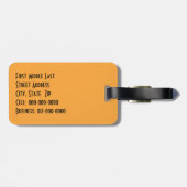 Serene Golden Sunset Hill Silhouette Custom Bagagelabel (Achterkant horizontaal)