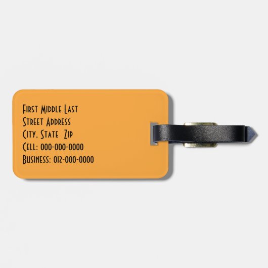 Serene Golden Sunset Hill Silhouette Custom Bagagelabel (Achterkant horizontaal)