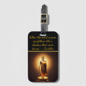 Serene Gouden Boeddha wijsheid, Bagagelabel (Voorkant (verticaal))