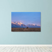 Serene Grand Teton Open Prairie Canvas Afdruk (Insitu (Houten vloer))