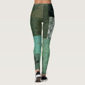 Serene Green Mixed Mood Meditation Yoga Art Leggings (Achterkant)