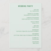 Serene Green Palm Tree Wedding Ceremony Programmakaart (Achterkant)