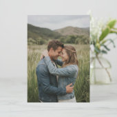 Serene Green Romantic Photo Kaart (Staand voorkant)