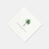 Serene Green Tropical Palm Tree Servet (Hoek)