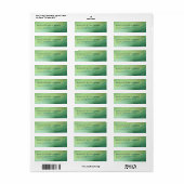 Serene Green Watercolor Gradient Etiket (Full Sheet)