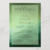 Serene Green Wedding Ceremony Program Programmakaart (Achterkant)