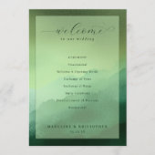 Serene Green Wedding Ceremony Program Programmakaart (Voorkant)