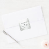 Serene Groene Aquarel Bomen Vierkante Sticker (Envelop)