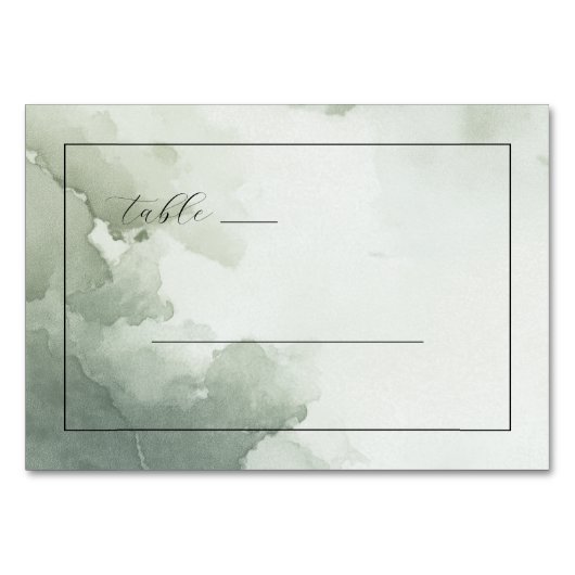 Serene Groene Aquarel Kaart (Voorkant)