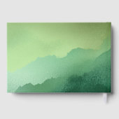 Serene Groene Aquarel Landschap Gastenboek (Achterkant)