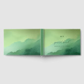 Serene Groene Aquarel Landschap Gastenboek (Volledig)