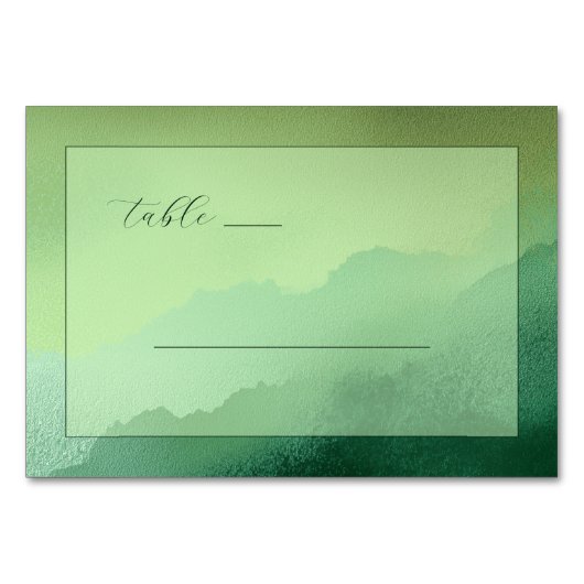 Serene Groene Aquarelheuvels Kaart (Voorkant)