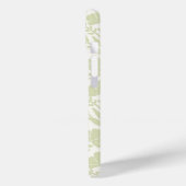 Serene Groene Bloemige Monogram Case-Mate iPhone Case (Achterkant / Links)