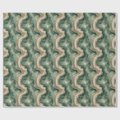 Serene Groene Marmeren Golven Cadeaupapier (Vlak)