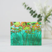 serene groene vijver met lilypads briefkaart (Staand voorkant)