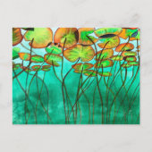serene groene vijver met lilypads briefkaart (Voorkant)