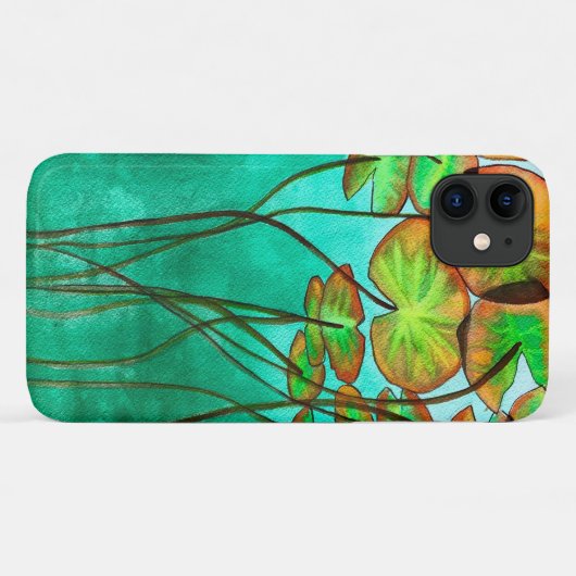 serene groene vijver met lilypads Case-Mate iPhone case (Achterkant (horizontaal))