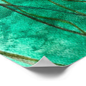 serene groene vijver met lilypads poster (Hoek)